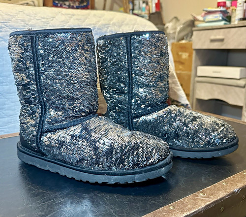 Ugg black sequin - sequin, mid-calf